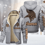 Minnesota Vikings Premium Sherpa-Lined Winter Hoodie – Personalized Edition