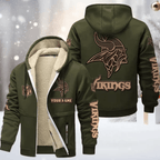 Minnesota Vikings Premium Sherpa-Lined Winter Hoodie – Personalized Edition
