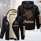 Minnesota Vikings Premium Sherpa-Lined Winter Hoodie – Personalized Edition