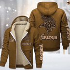 Minnesota Vikings Premium Sherpa-Lined Winter Hoodie – Personalized Edition