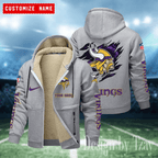Minnesota Vikings Hoodies Zip Velvet Coat