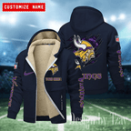 Minnesota Vikings Hoodies Zip Velvet Coat