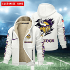 Minnesota Vikings Hoodies Zip Velvet Coat