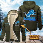 Premium Sherpa-Lined Winter Hoodie – Personalized Edition Detroit Lions