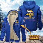 Premium Sherpa-Lined Winter Hoodie – Personalized Edition Minnesota Vikings