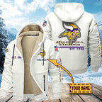 Premium Sherpa-Lined Winter Hoodie – Personalized Edition Minnesota Vikings