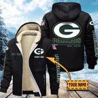 Premium Sherpa-Lined Winter Hoodie – Personalized Edition Green Bay Packers