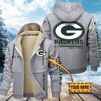 Premium Sherpa-Lined Winter Hoodie – Personalized Edition Green Bay Packers