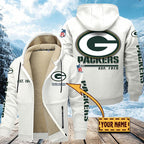 Premium Sherpa-Lined Winter Hoodie – Personalized Edition Green Bay Packers