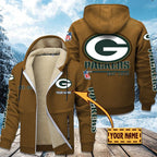 Premium Sherpa-Lined Winter Hoodie – Personalized Edition Green Bay Packers