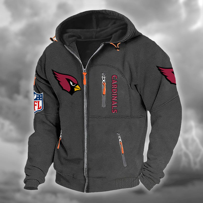 Arizona Cardinals Hooded Cardigan Jacket