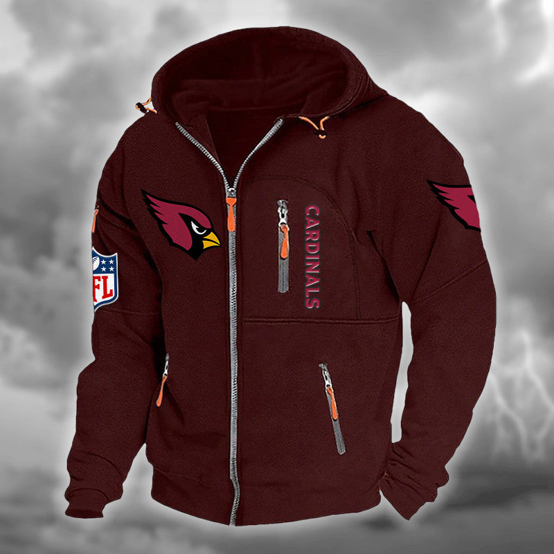 Arizona Cardinals Hooded Cardigan Jacket