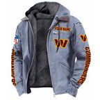 Washington Commanders Hooded Cardigan Jacket