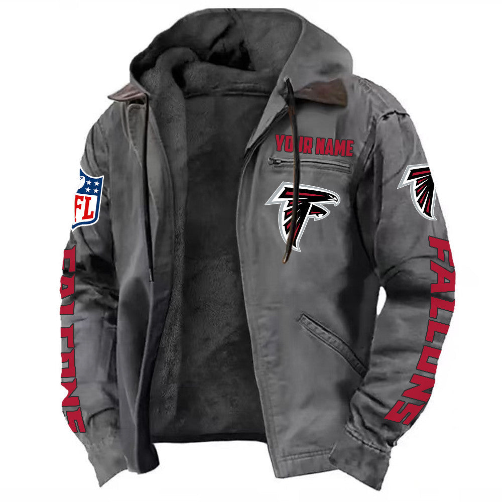 Atlanta Falcons Hooded Cardigan Jacket