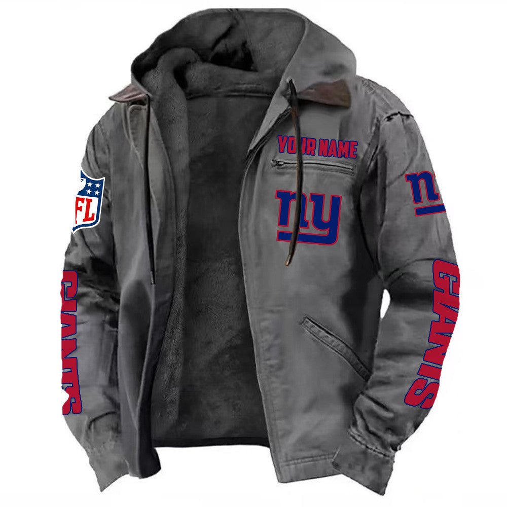 New York Giants Hooded Cardigan Jacket