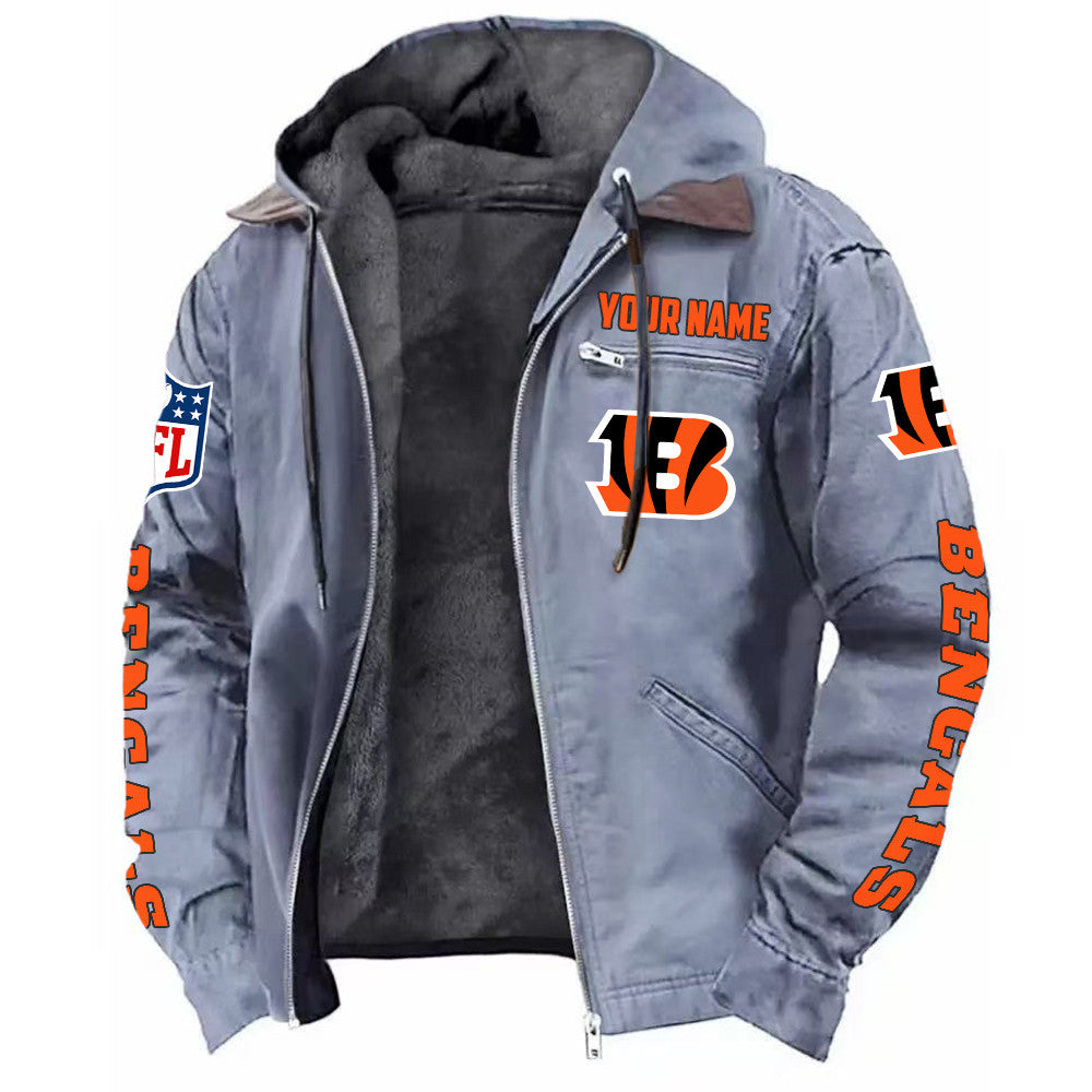 Cincinnati Bengals Hooded Cardigan Jacket