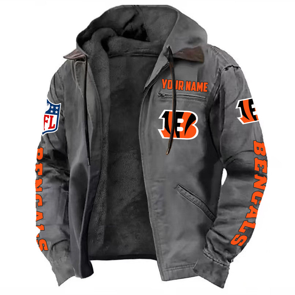 Cincinnati Bengals Hooded Cardigan Jacket