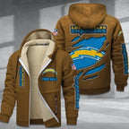 Los Angeles Chargers Thickened Zipper Hoodies