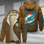 Miami Dolphins Premium Sherpa-Lined Winter Hoodie – Personalized Edition