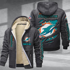 Miami Dolphins Premium Sherpa-Lined Winter Hoodie – Personalized Edition