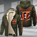 Cincinnati Bengals Premium Sherpa-Lined Winter Hoodie – Personalized Edition