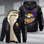 Minnesota Vikings Premium Sherpa-Lined Winter Hoodie – Personalized Edition