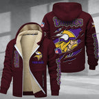Minnesota Vikings Premium Sherpa-Lined Winter Hoodie – Personalized Edition