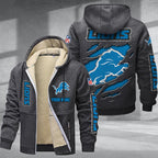 Detroit Lions Premium Sherpa-Lined Winter Hoodie – Personalized Edition