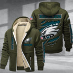 Philadelphia Eagles Premium Sherpa-Lined Winter Hoodie – Personalized Edition