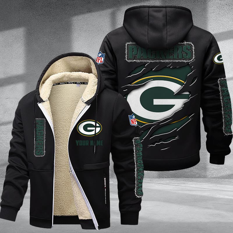 Green Bay Packers Premium Sherpa-Lined Winter Hoodie – Personalized Edition