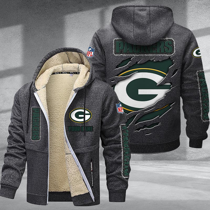 Green Bay Packers Premium Sherpa-Lined Winter Hoodie – Personalized Edition