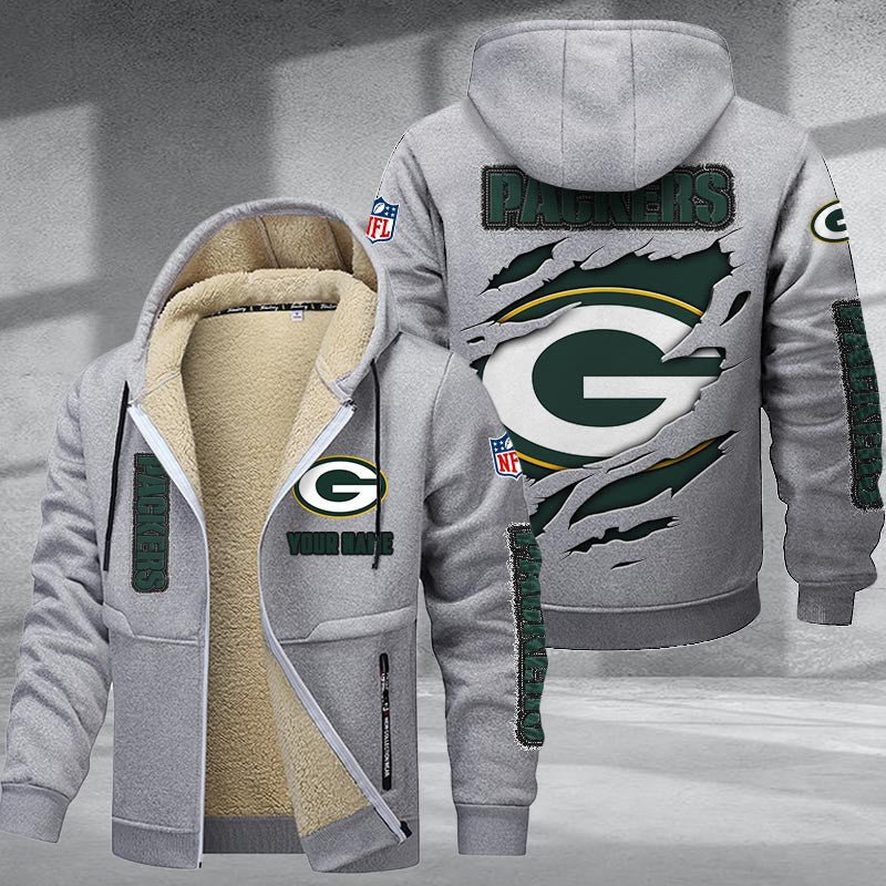 Green Bay Packers Premium Sherpa-Lined Winter Hoodie – Personalized Edition