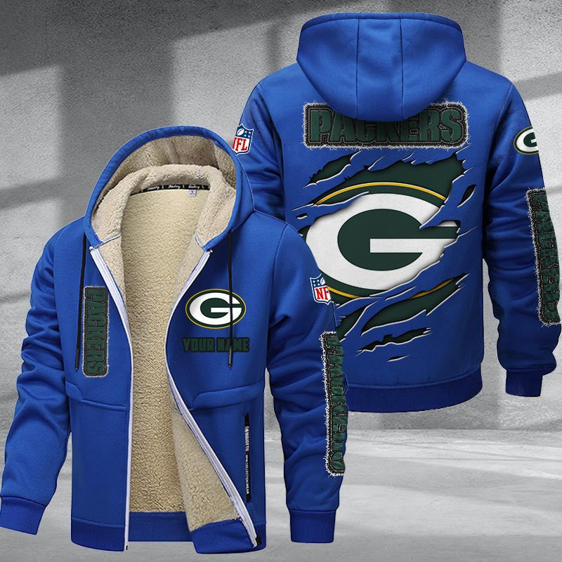 Green Bay Packers Premium Sherpa-Lined Winter Hoodie – Personalized Edition