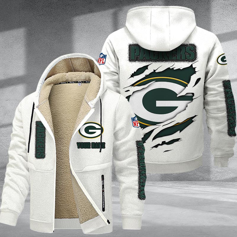 Green Bay Packers Premium Sherpa-Lined Winter Hoodie – Personalized Edition