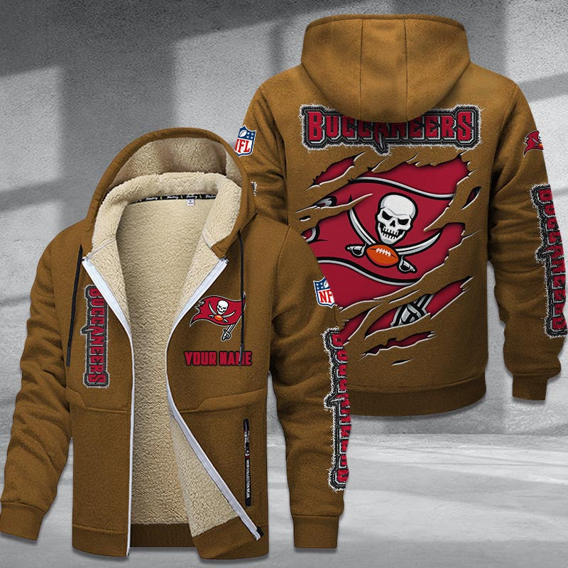 Tampa Bay Buccaneers Premium Sherpa-Lined Winter Hoodie – Personalized Edition