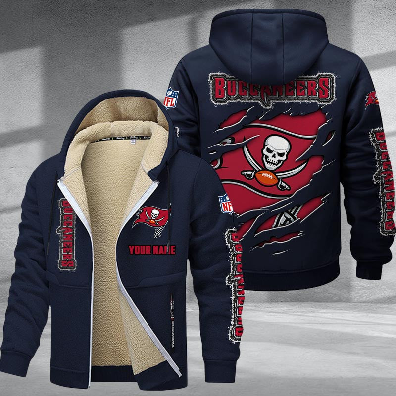 Tampa Bay Buccaneers Premium Sherpa-Lined Winter Hoodie – Personalized Edition