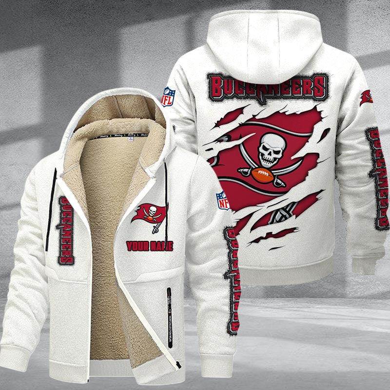 Tampa Bay Buccaneers Premium Sherpa-Lined Winter Hoodie – Personalized Edition