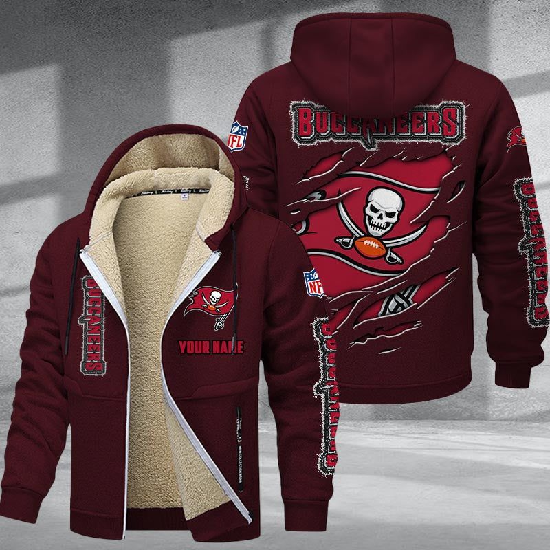 Tampa Bay Buccaneers Premium Sherpa-Lined Winter Hoodie – Personalized Edition