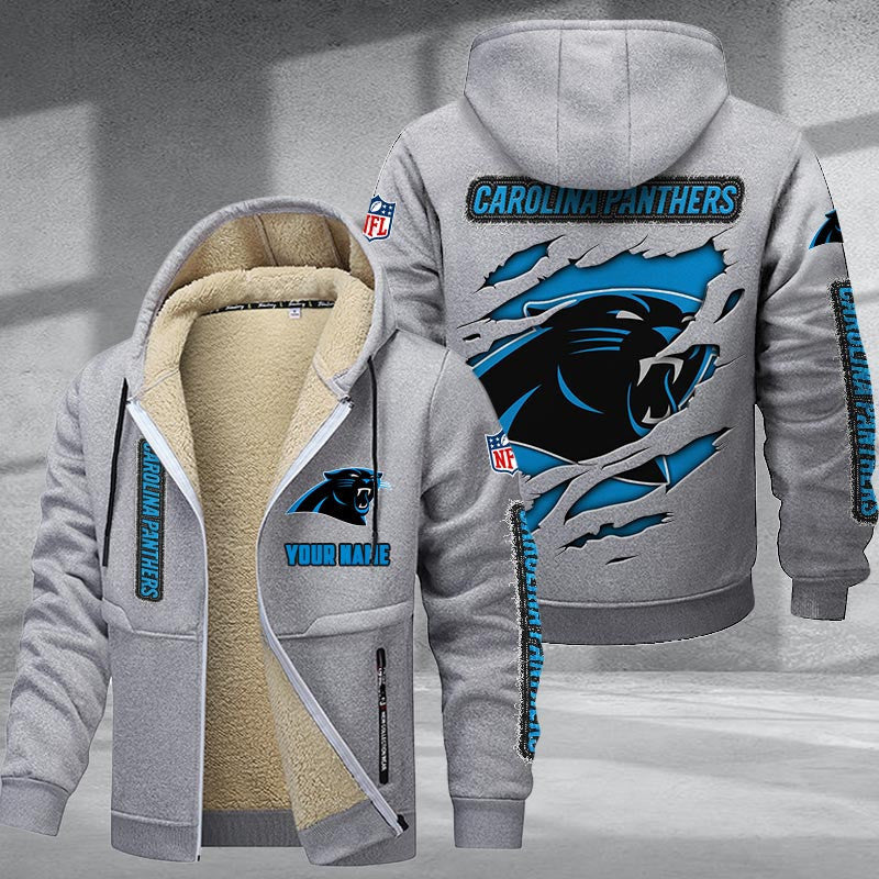Carolina Panthers Premium Sherpa-Lined Winter Hoodie – Personalized Edition