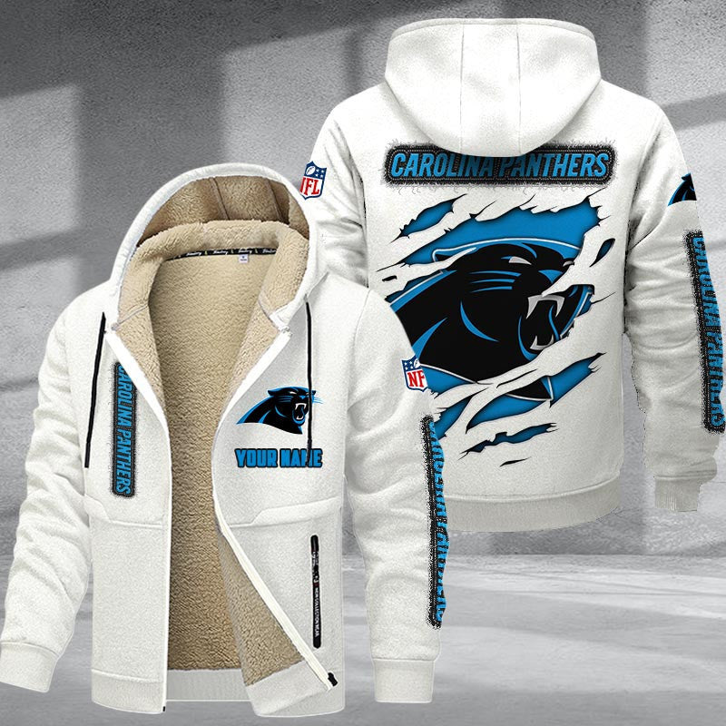 Carolina Panthers Premium Sherpa-Lined Winter Hoodie – Personalized Edition