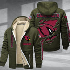 Arizona Cardinals Premium Sherpa-Lined Winter Hoodie – Personalized Edition