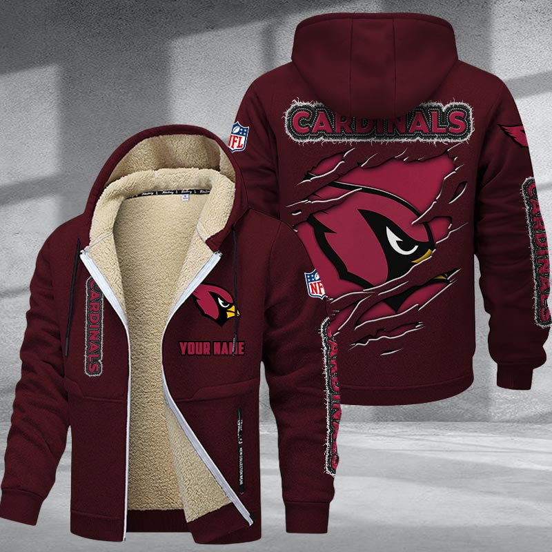 Arizona Cardinals Premium Sherpa-Lined Winter Hoodie – Personalized Edition Main image