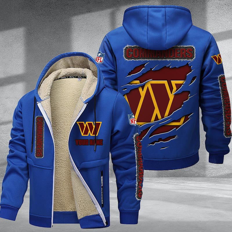 Washington Commanders Premium Sherpa-Lined Winter Hoodie – Personalized Edition