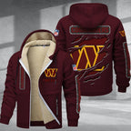 Washington Commanders Premium Sherpa-Lined Winter Hoodie – Personalized Edition
