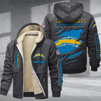 Los Angeles Chargers Premium Sherpa-Lined Winter Hoodie – Personalized Edition