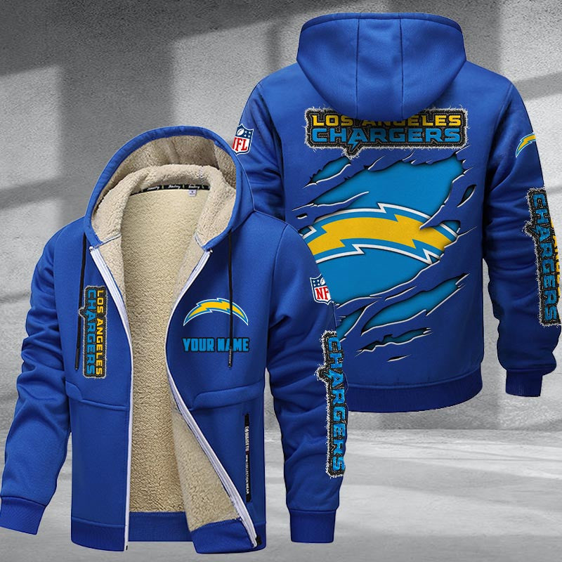 Los Angeles Chargers Premium Sherpa-Lined Winter Hoodie – Personalized Edition Main image