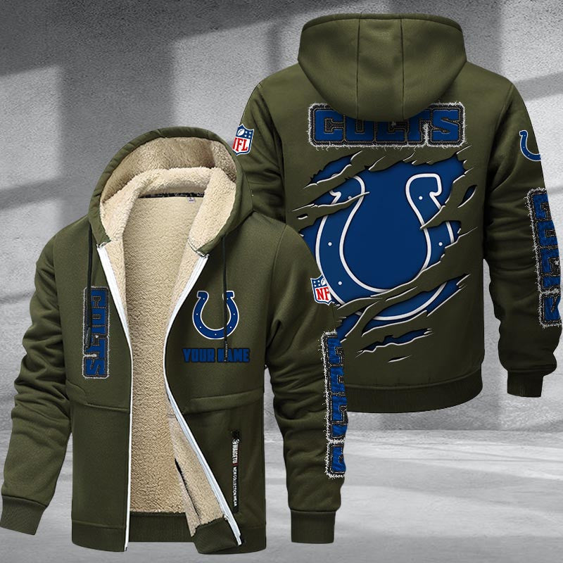 Indianapolis Colts Premium Sherpa-Lined Winter Hoodie – Personalized Edition