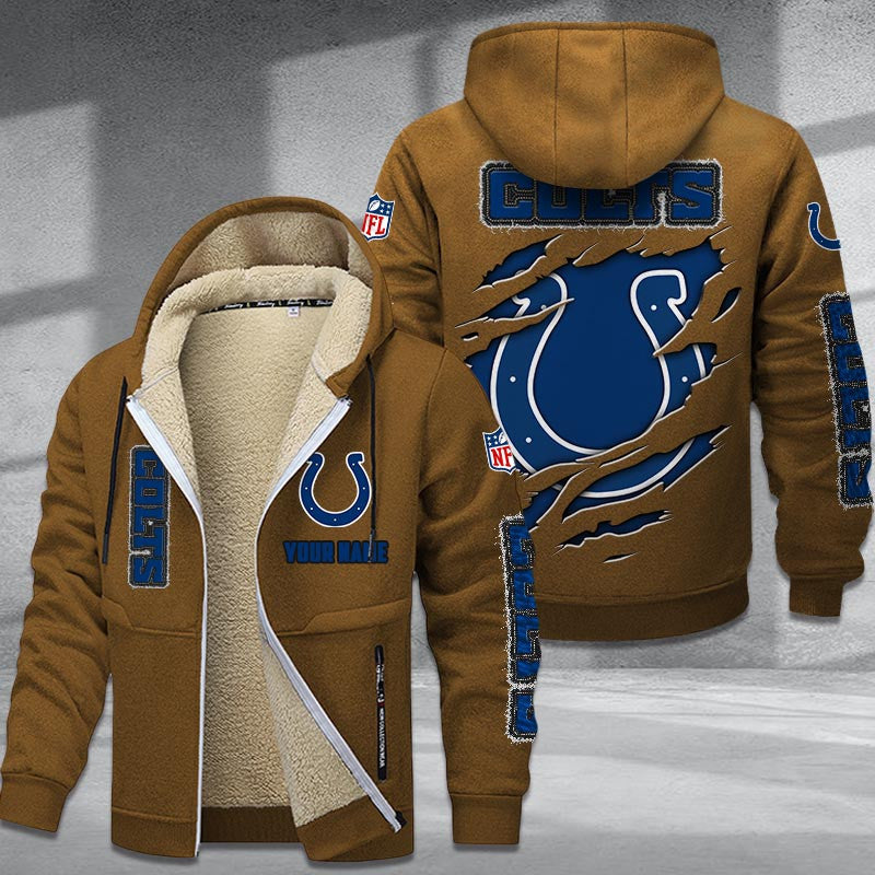 Indianapolis Colts Premium Sherpa-Lined Winter Hoodie – Personalized Edition