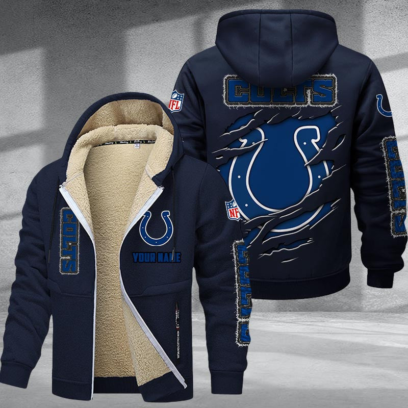 Indianapolis Colts Premium Sherpa-Lined Winter Hoodie – Personalized Edition