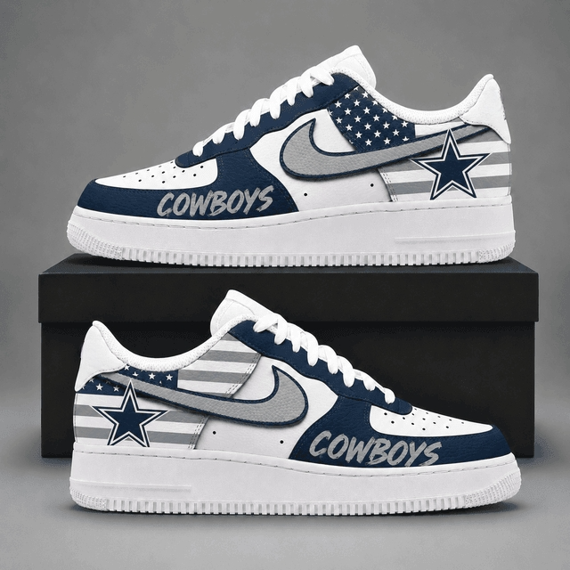 Dallas Cowboys American Flag NFL Fan Sneakers Main image